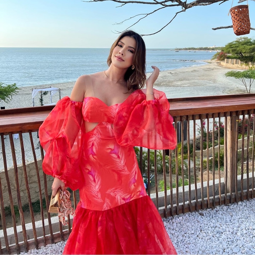 Coral dress